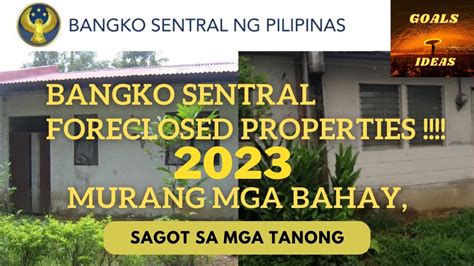 banko sentral foreclosed properties|About The Bank .